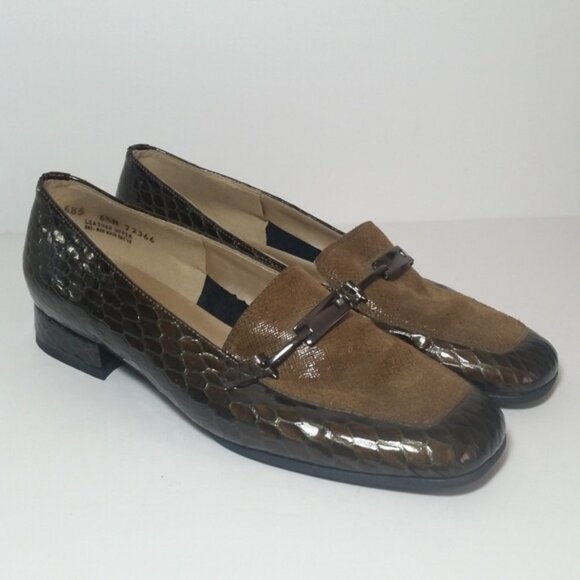Magdesians Faux Alligator Skin Loafers 6.5 M - Picture 1 of 8